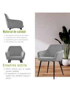 SET X 2 POLTRONAS PIRAMID GRIS 2