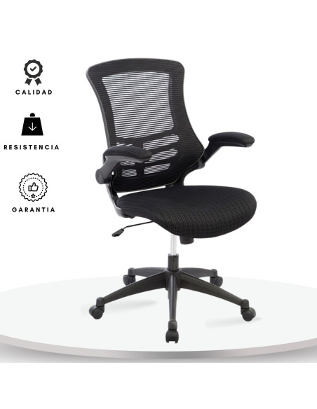 Silla de oficina Lock Gerente Negro / Negro