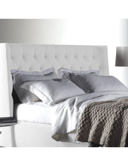 Combo cama cabecero Doble marfil.