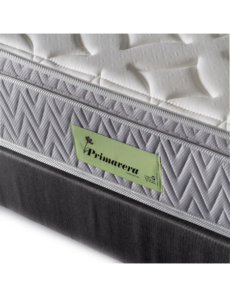 Combo Cama Delhi Semidoble + Colchón Semiortopedico Con 1 Pillow Top.