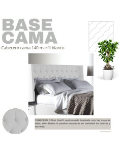 Cabecero cama 140 marfil...