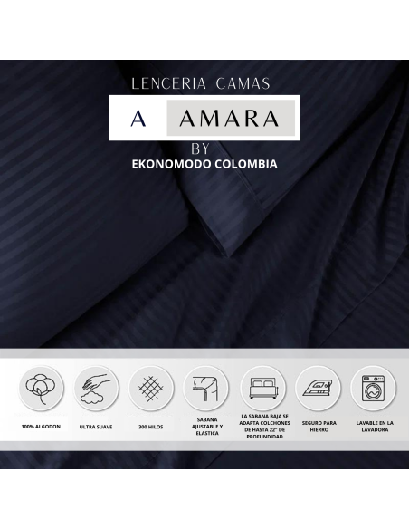 Sabanas Hoteleras Luxury 300 Hilos QUEEN (1,60X1,90)