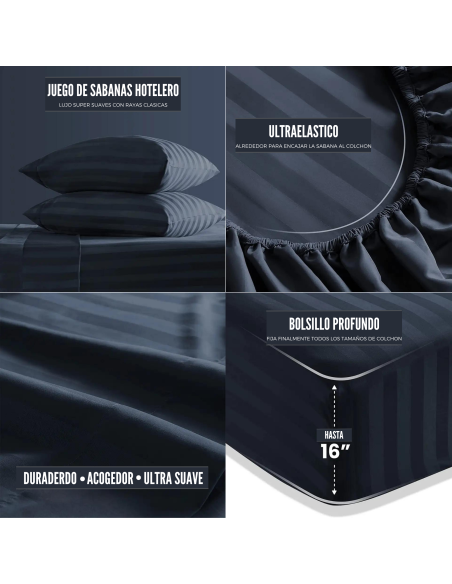 Sabanas Hoteleras Luxury 300 Hilos QUEEN (1,60X1,90)