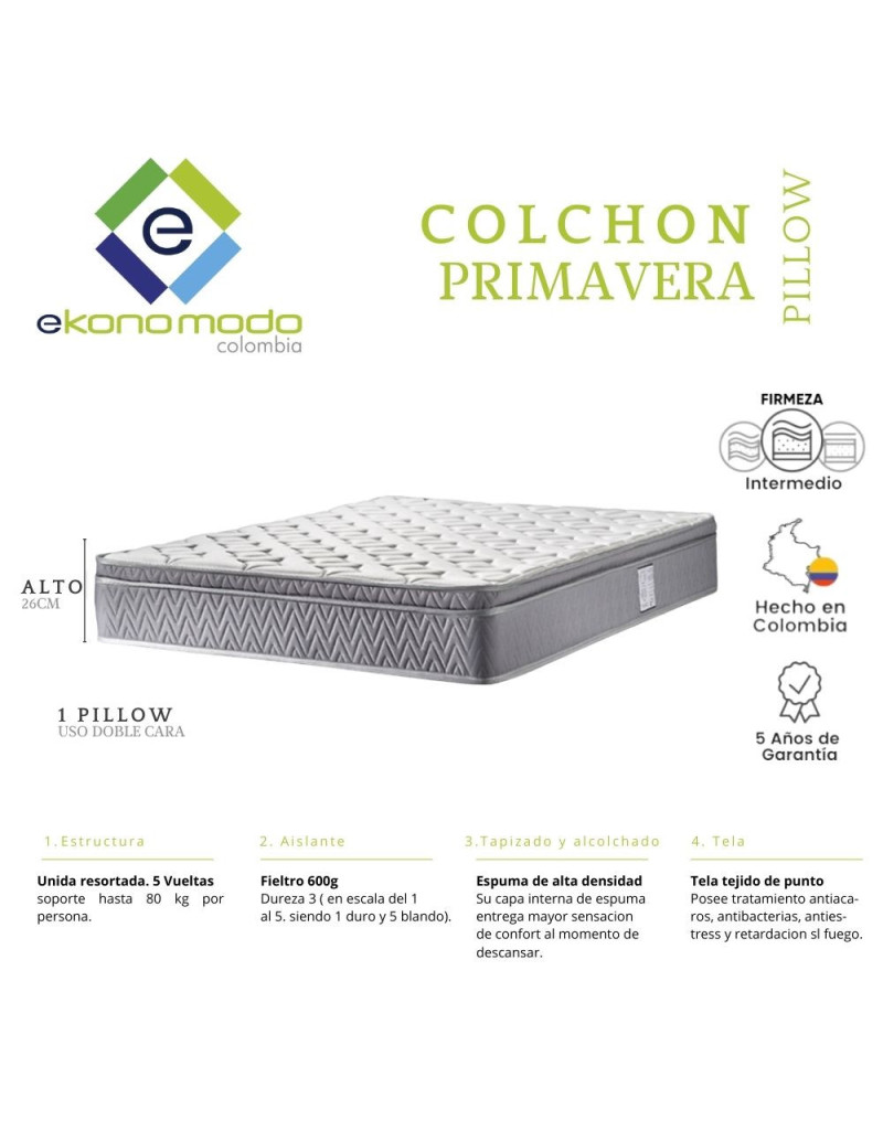 Combo Mousai cama semi doble +...