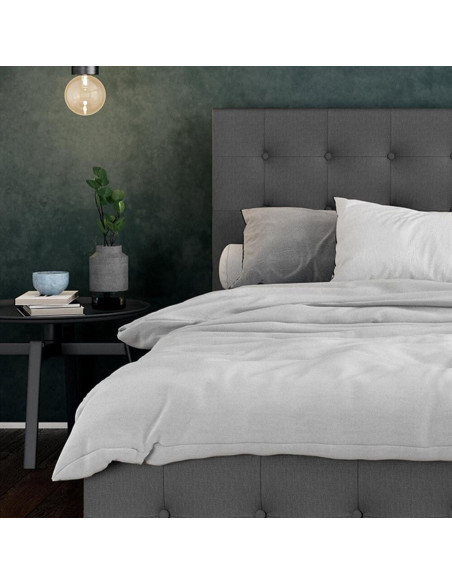 Cama King con  Cabecero Capital Gris Plomo