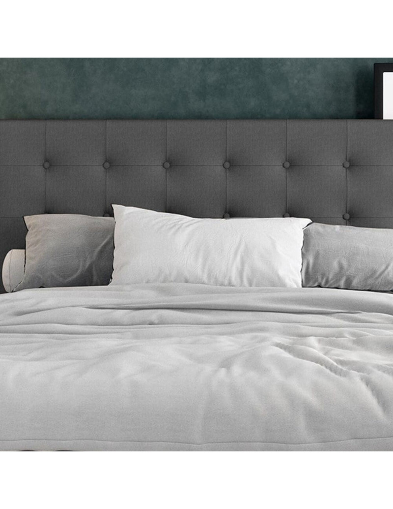 Cama King con  Cabecero Capital Gris...