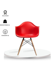 Silla Eames Con Brazos rojo