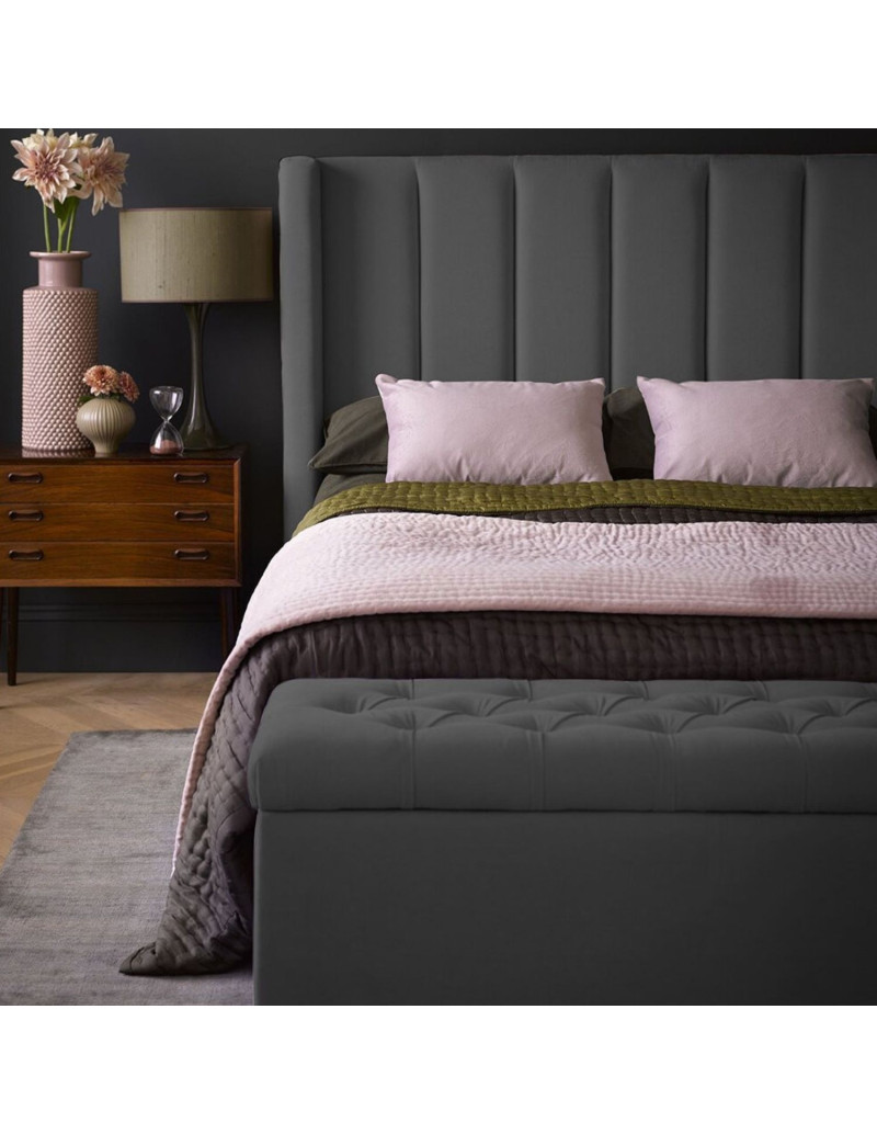 Colchón Con Base King + Espaldar Gris...