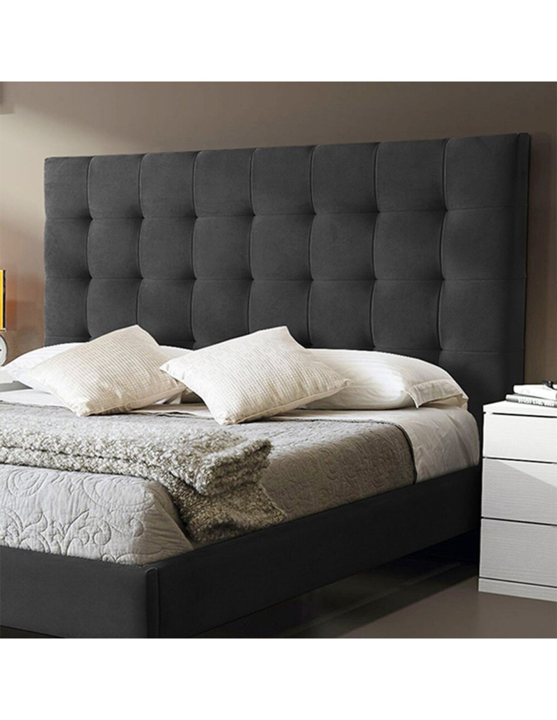 Combo Cama Cabecero Gris plomo King...