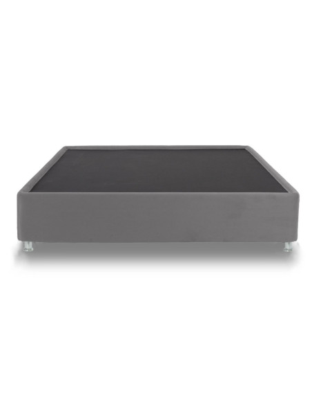 Combo Cama Cabecero Gris plomo King Luxury,