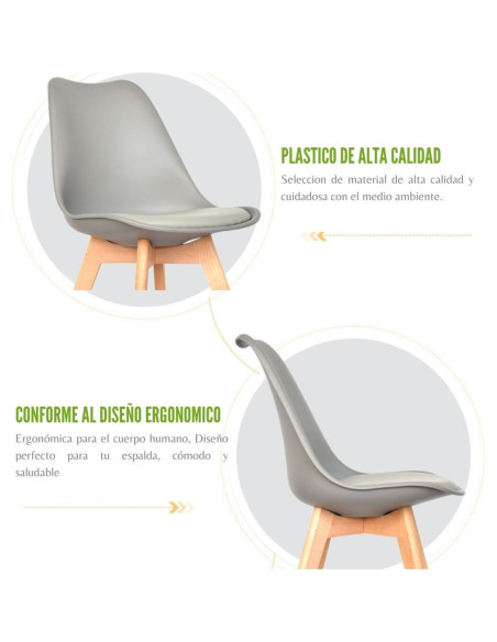 Comedor Celeno macadamia 30mm + 6 silla milano