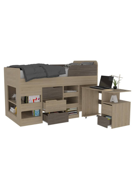 Cama Funcional Dompli Con Escritorio