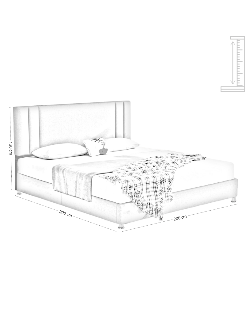 Cama King + Base + espaldar Lupe Az +...