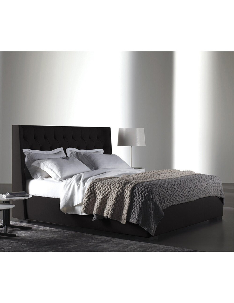 Combo Cama Cabecero Queen Marfil, Negro