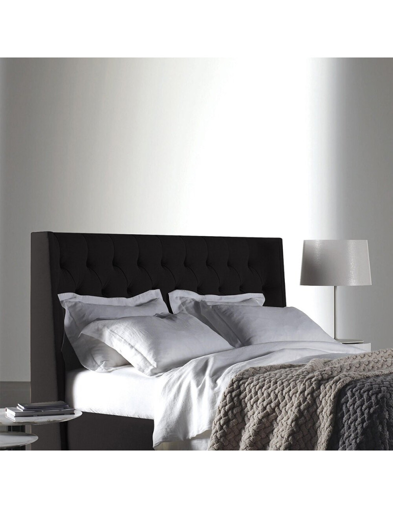 Combo Cama Cabecero Queen Marfil, Negro