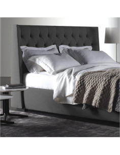 Combo Cama Cabecero Gris...