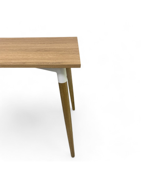 COMEDOR PREMIUM KANO + 4 SILLAS EAMES BOTONES BLANCA