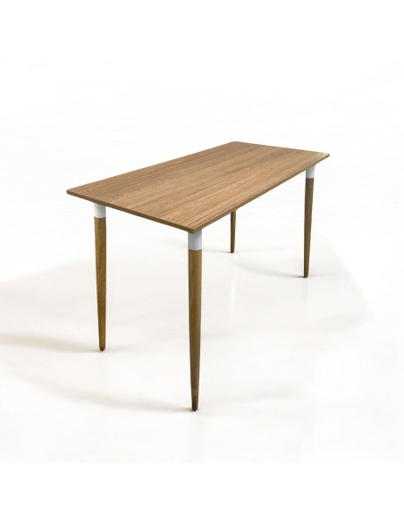 COMEDOR PREMIUM KANO + 4 SILLAS EAMES BOTONES BLANCA