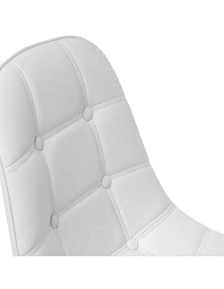 COMEDOR PREMIUM KANO + 4 SILLAS EAMES BOTONES BLANCA