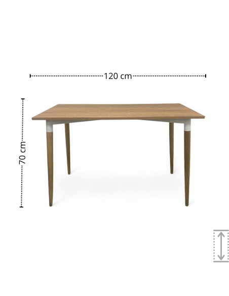 COMEDOR PREMIUM KANO + 4 SILLAS EAMES BOTONES BLANCA